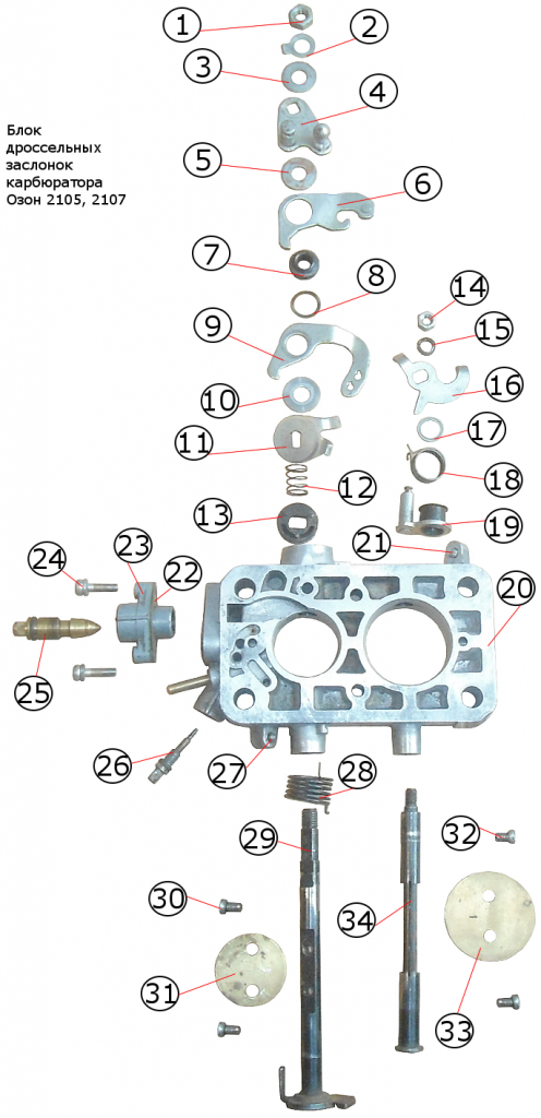 Схема карбюратора дааз 2105