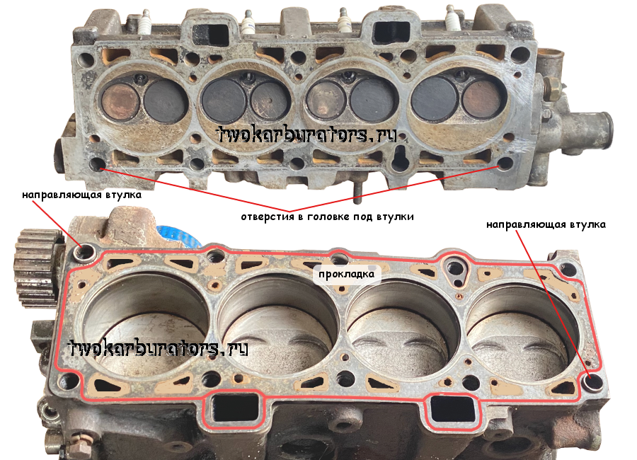 Установка головки блока цилиндров двигателя 21083 (1,5 л) ВАЗ 21083, 21093, 21099