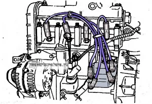 Провода модуля зажигания двигателя 2111 ВАЗ 2113, 2114, 2115