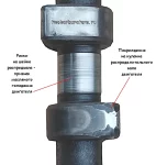 Повреждения на кулачке и шейке распредвала двигателя