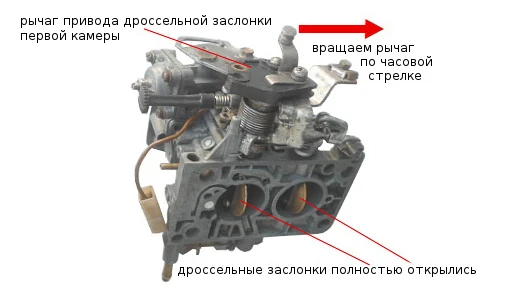 Рукой вращаем рычаг