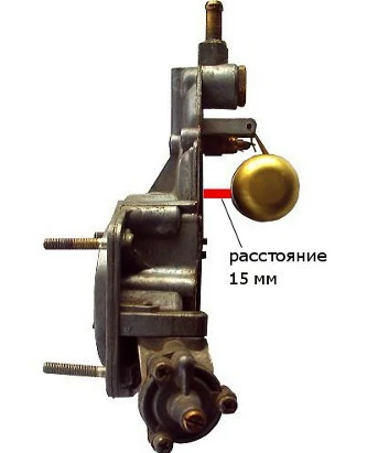 Максимальный ход поплавка Озон составляет 15 мм