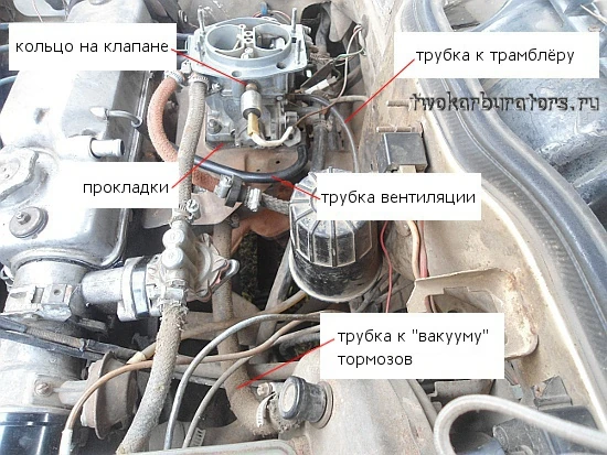 Вот где происходит подсос воздуха в карбюратор 2108 Солекс