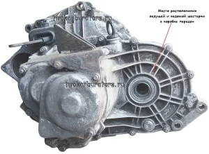 Место главной пары в коробке передач