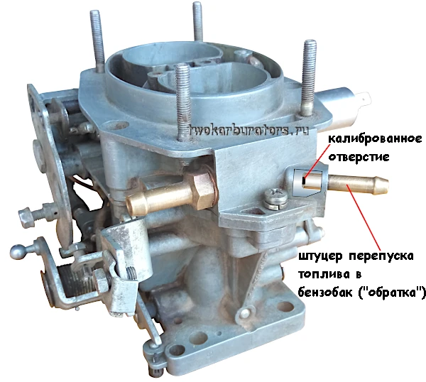 Это калиброванное отверстие обратки