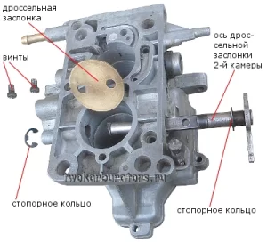 Полная сборка корпуса карбюратора Солекс